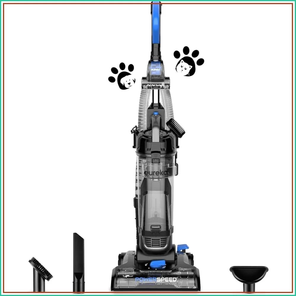 Lightweight Upright Vacuum Cleaner for Carpet and Hard Floor, Powerful Bagless for Home Pets, 10 lbs, Blue
