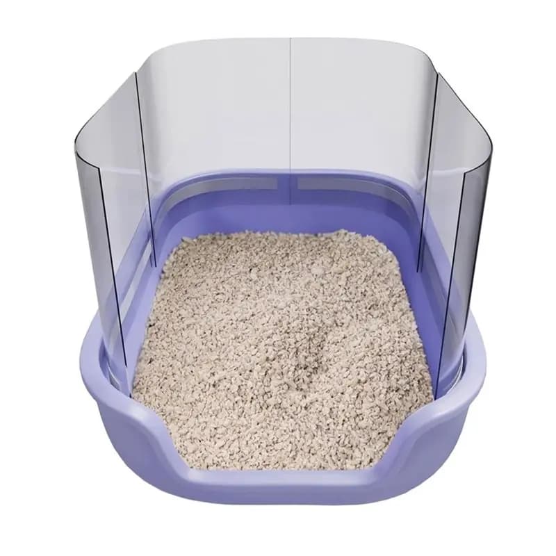 ABFU-Cat Litter Box Cover(4 Pcs) 15 X 11.5In Cat Litter Box Pee Shield& Privacy Screen-Splash Guard