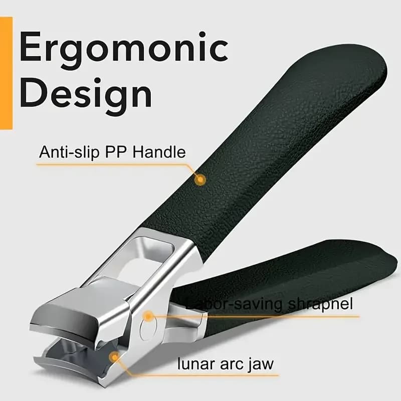 Tagliaunghie professionale in acciaio inossidabile Set per unghie spesse Anti-spruzzi Trimmer affilato Strumenti per manicure per pedicure per unghie per uomo