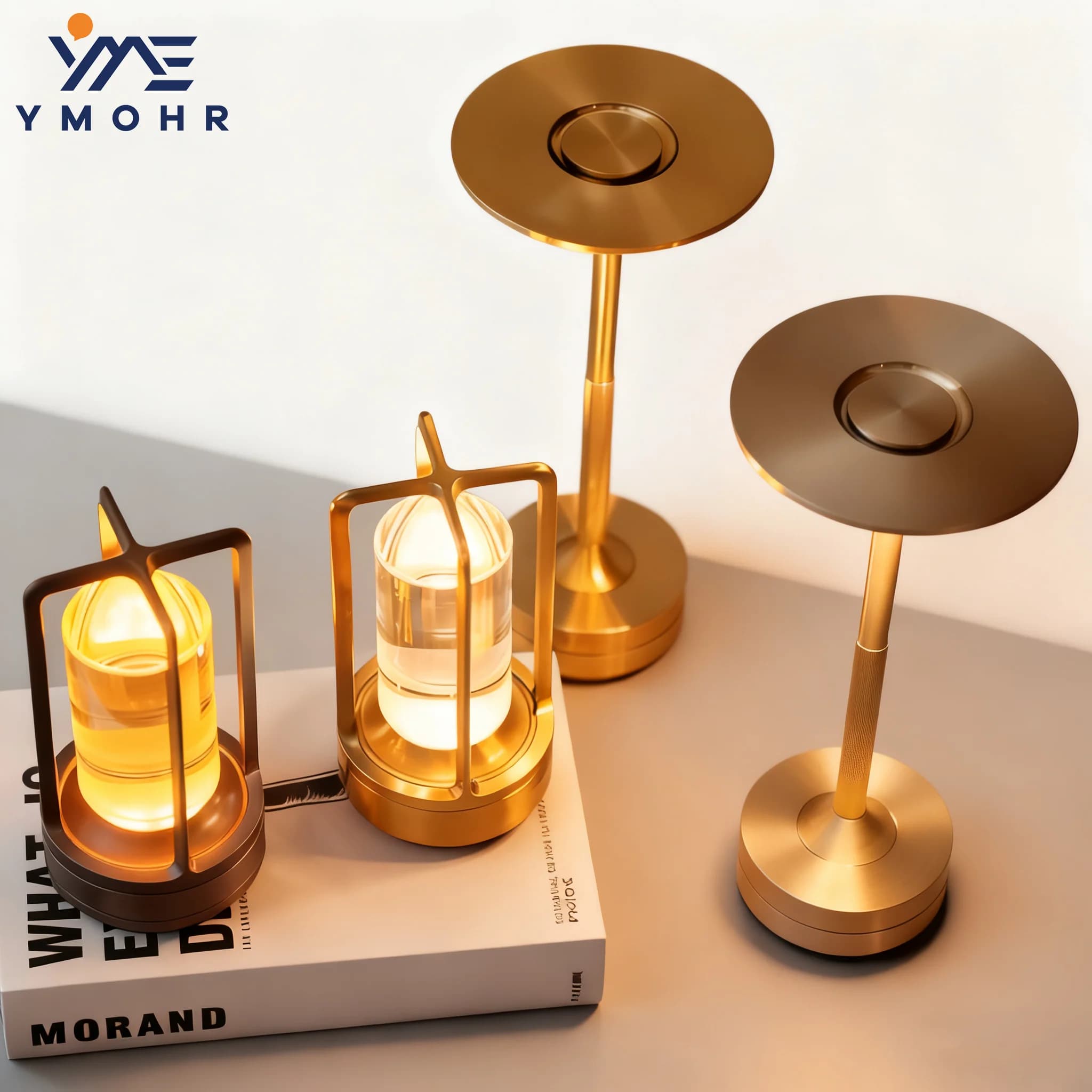 Lampada da tavolo a LED con luce d'atmosfera natalizia Lampada da scrivania ricaricabile tramite USB Sensore tattile Bar senza fili Ristorante Arredamento camera da letto Regali creativi natale decorazioni 2025 lampada
