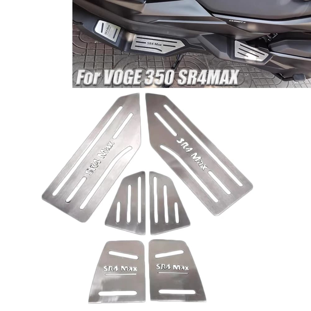 Pedane Antiscivolo per Moto LONCIN VOGE 350 SR4MAX SR4 MAX, Copripedali, Poggiapiedi, Tappetini