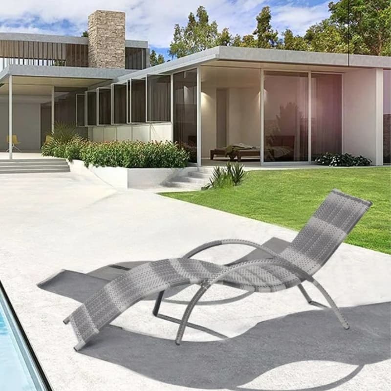 Outdoor furniture for villa with terrace, waterproof, reclining, with sun protection, for outdoor balcony, relaxation, outdoor furniture