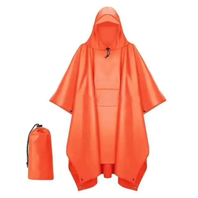 Impermeabile militare da esterno 3 in 1 con cappuccio manica impermeabile poncho antipioggia copertura antipioggia per moto campeggio escursionismo tenda antipioggia da viaggio
