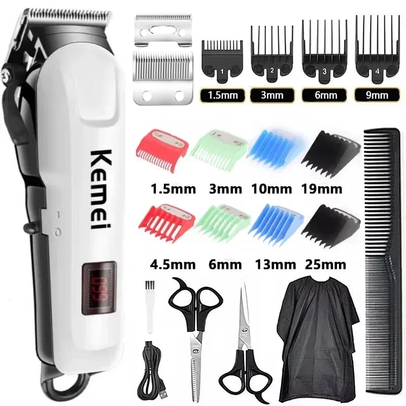 Kemei Men's Haircut KM-809A Maching Trimmer Wireless Men's Haircut Professional Haircut Machine Rechargeable Haircut Barbiere