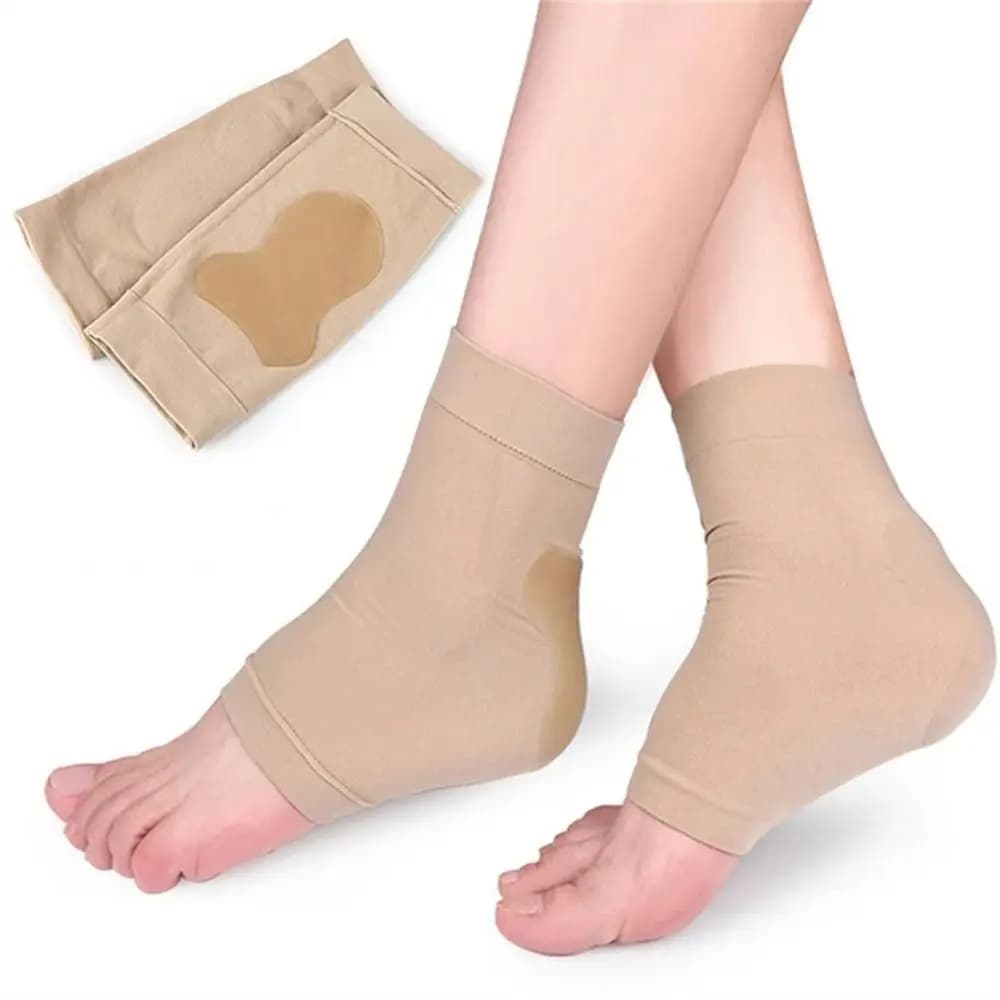 Calzini Sportivi con Cuscinetti in Gel Invisibili per Tallone, Protezione in Silicone per Tallone, Supporto Morbido per Caviglia, Ideali per la Corsa