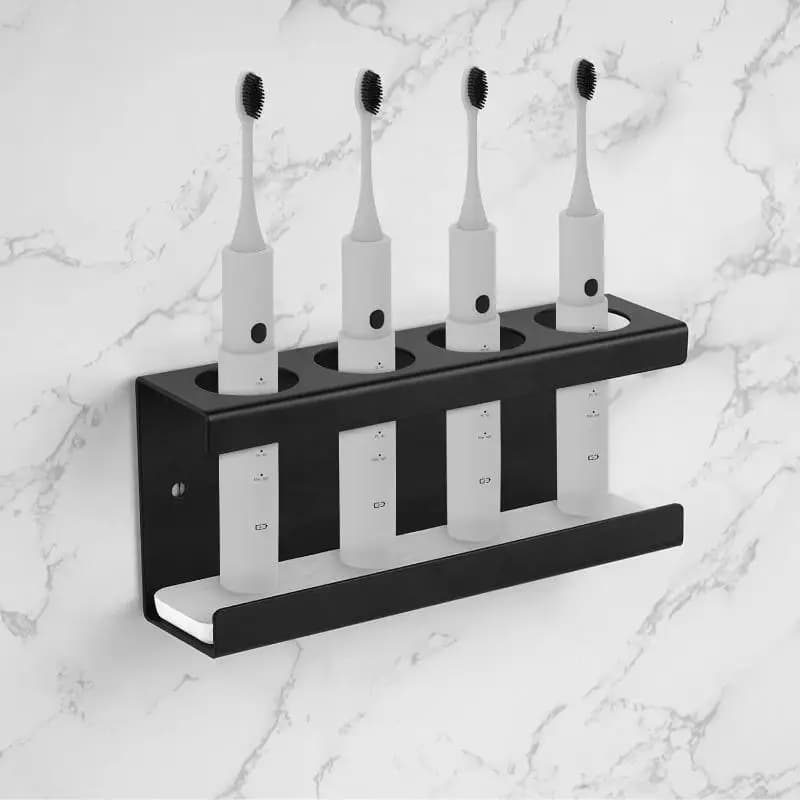 1 piece brush holder, electric toothbrush holder, diatomite base bathroom organizer, 4 compartment storage box, multifunction brush holder
