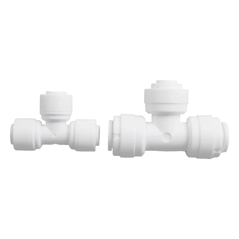 Collegamento del tubo ad osmosi inversa attacco rapido 1/4 "Tee RO Water Aquarium raccordo per tubi in plastica confezione da 10 pezzi