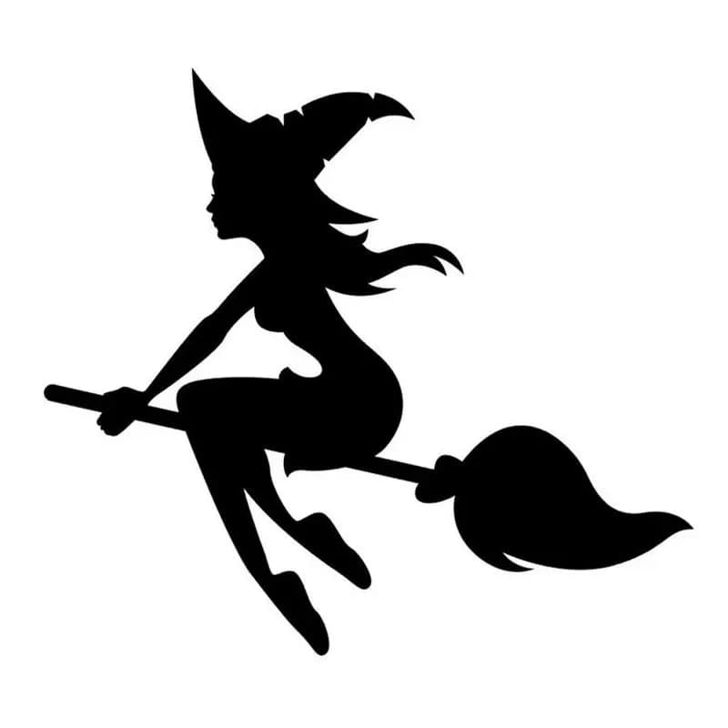 SZWL Cartoon Sexy WITCH Car Sticker impermeabile protezione solare decalcomanie adesivi moto accessori Auto decorazione PVC,14cm * 12cm