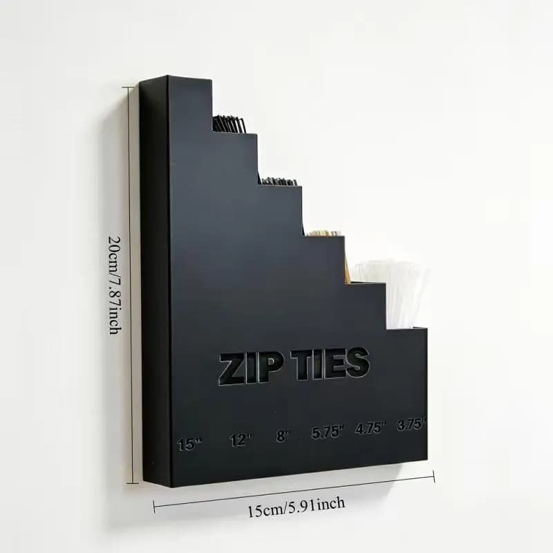 .New Sale.Heavy Duty 3D Printed Wall Mount Zip Tie Organizer,Multi-Size Cable Tie Storage Dispenser for Garage Workshop