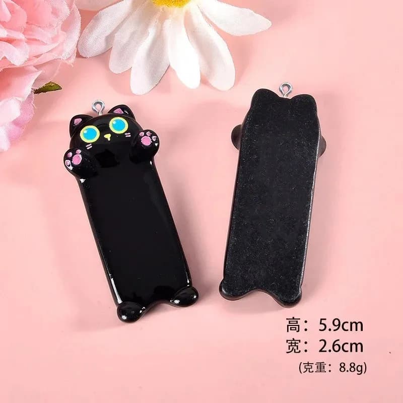 5pcs Lovely Cartoon Cat Resin Charms Mini Pet Pendants Handcraft Findings For DIY Earrings Necklaces Keychains Jewelry Makin
