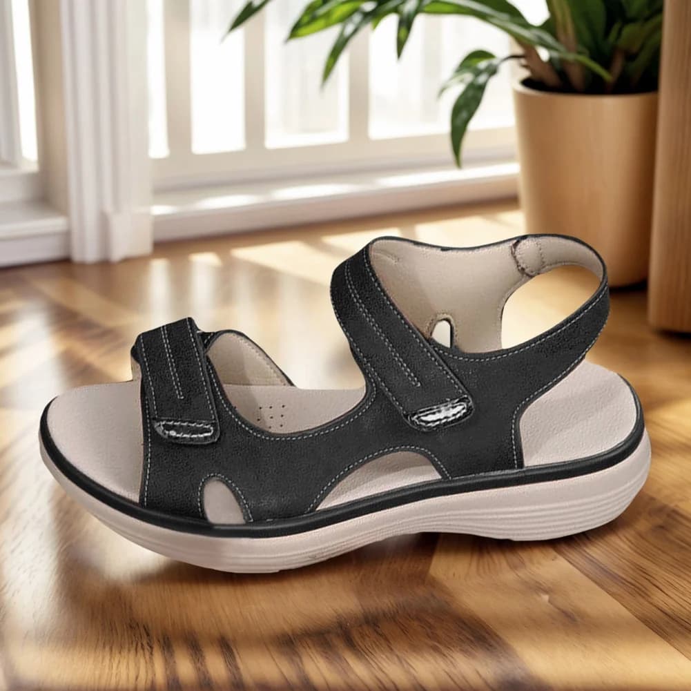 Sandali ortopedici da donna Sandali aperti regolabili con morbido cuscino Sandali sportivi con plateau in schiuma antiscivolo per viaggi all'aperto