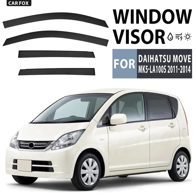 Per Daihatsu MOVE LA100S 2011-2014: Deflettori Parasole per Finestrini Auto, Protezione Antipioggia e Antivento, Accessori Auto