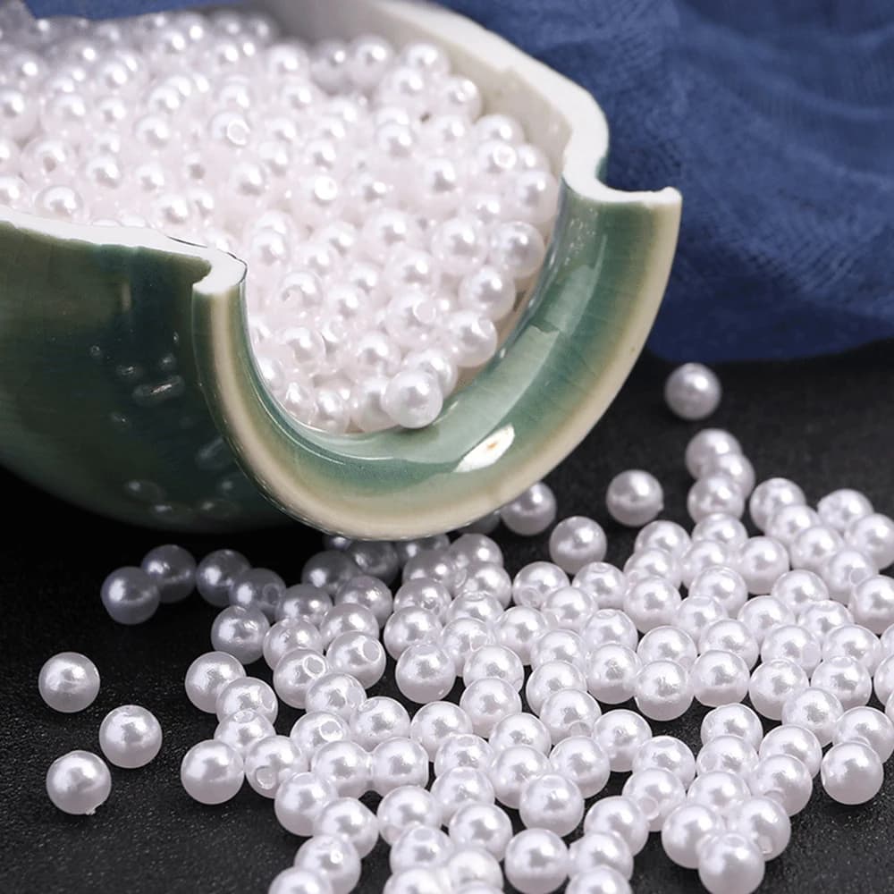 4-14mm 5-100Pcs/lot Imitation pearl Round Beads DIY For Necklace Bracelet Jewelry Making Faux Pearl Pendant