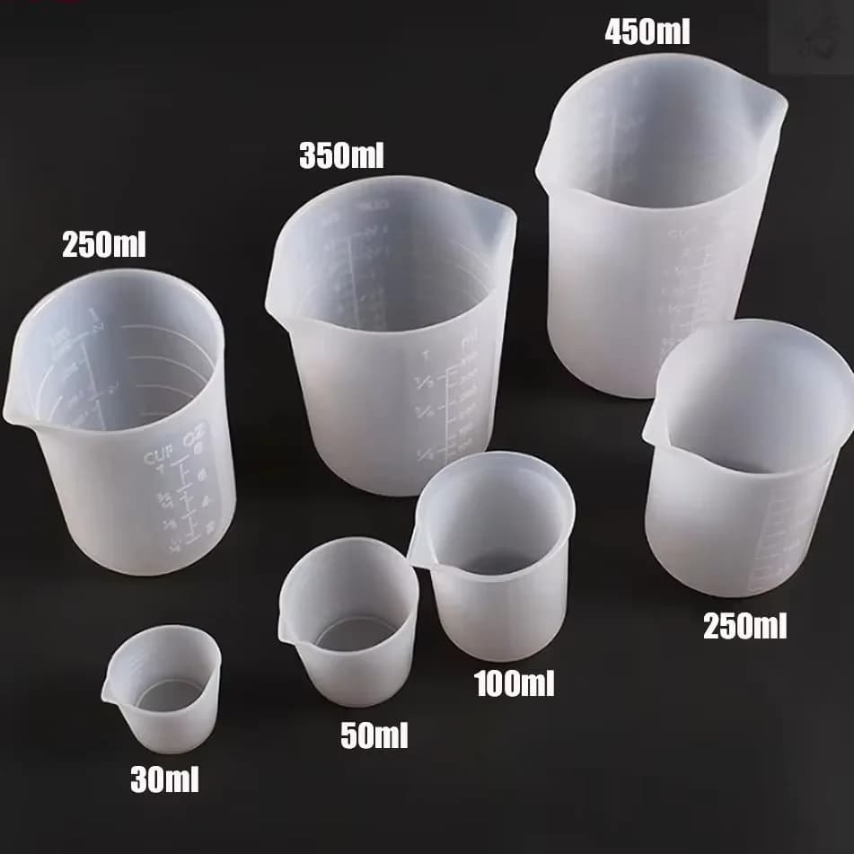 1000ml 600ml 450ml 350ml 250ml 100ml 30ml Measure Cup for Resin Supplies Silicone Measuring Cup for Resin Epoxy DIY Craft Tool