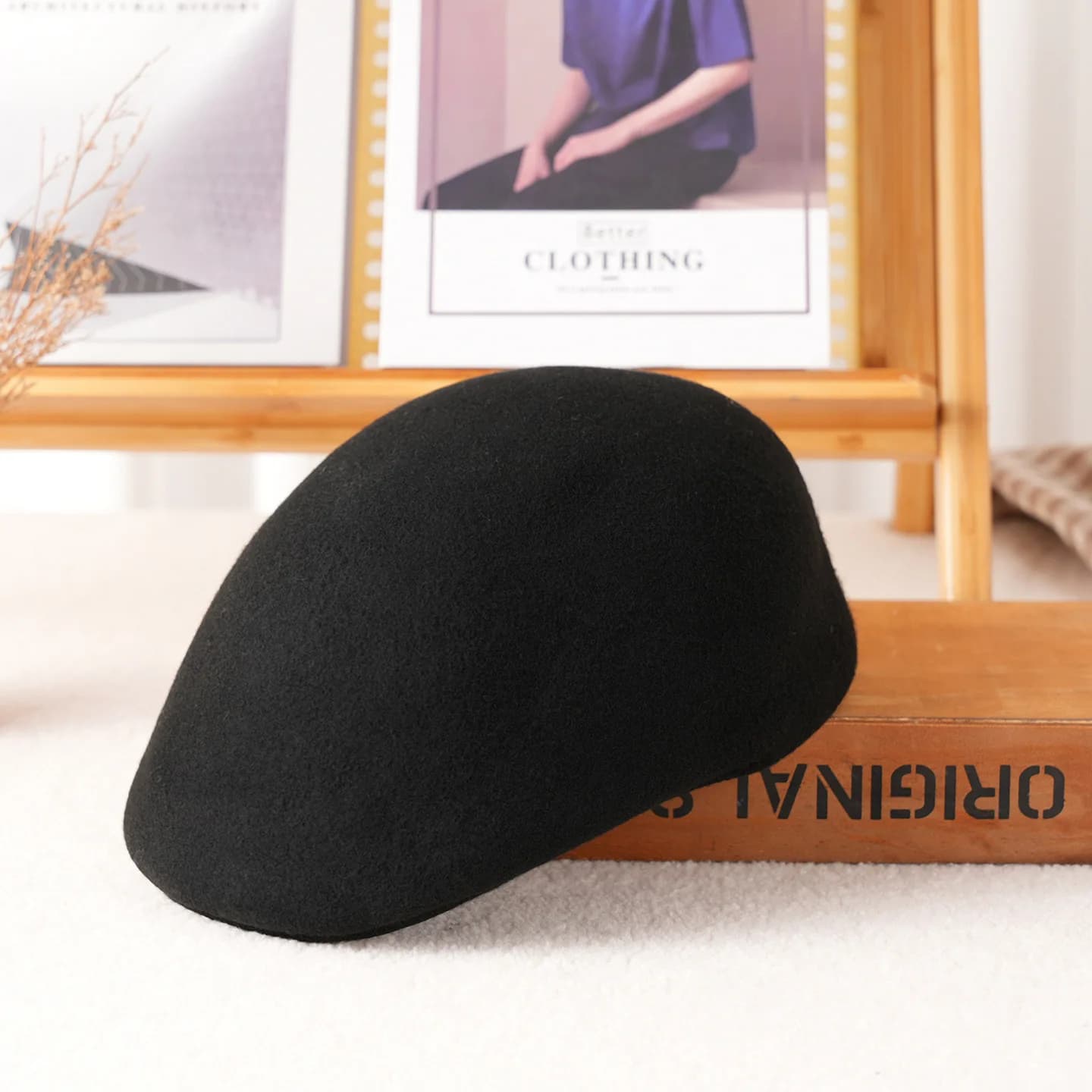 Pure Wool Newsboy Cap | Unisex Beret Style | Vintage Literary Autumn Winter Hat