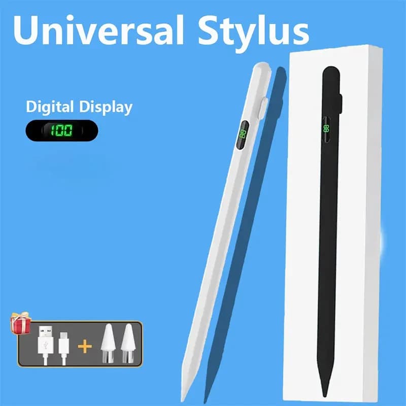 Penna stilo universale con display digitale a LED per iPad Samsung Huawei Xiaomi Tablet Pen per Android Windows Touch Pen