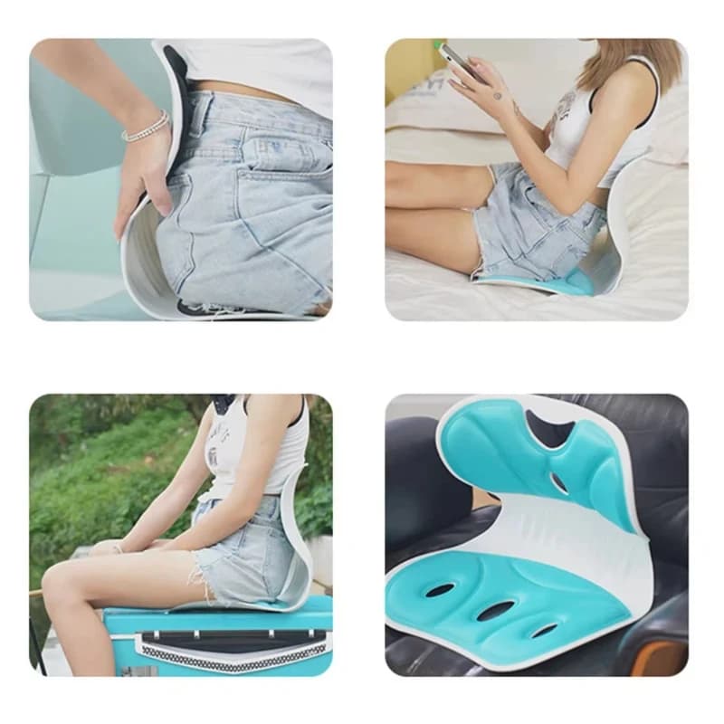 Cuscino di supporto per la schiena, cuscino da ufficio, sedia con supporto per la schiena, cuscino correttivo per studenti e bambini, sedia ergonomica