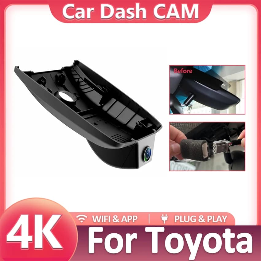 Car DVR For Toyota Camry 8th Gen (XV70) 2023 2022 2021 2020 2019 2018, 4K UHD Dash Cam,Plug and Play Dashcam for Camry