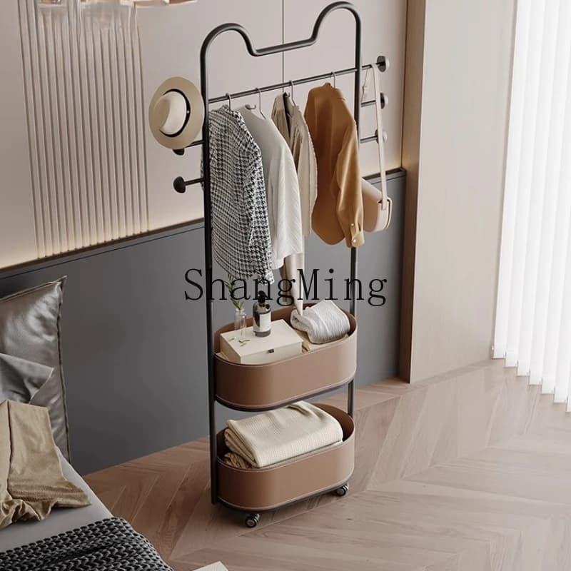 FG clothes rack from floor to ceiling, removable wrought iron coat hangers, the bedroom clothes do not take space. Clothes rack