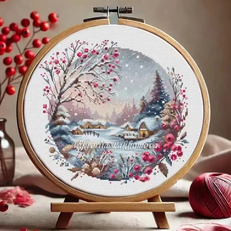 16041C Cross Stitch ONLY FLOSS NO FABRIC NOT Cross-stitch Kit Embroidery Needlework WITHOUT Fabric Homfun Painting Crossing
