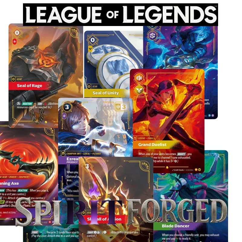 Carte da Collezione League of Legends Versione Inglese Fai-da-Te, Carte Sfd Bard, Ezreal Last Rites, Mechanized Menace, Void Burrower