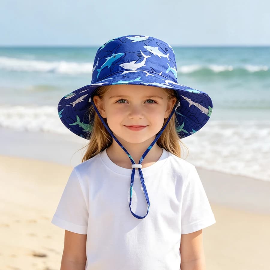 Digital Printing Children's Fisherman Cap - Cartoon Patterned Sun Hat Suitable for Boys and Girls Aged 0-10