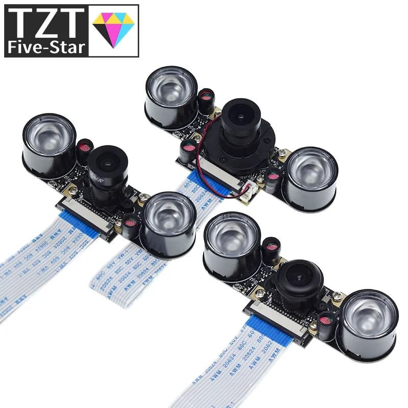 Raspberry Pi 4 Night Vision Fisheye Camera 5MP OV5647 70/95/160 Degree focal adjustable camera For raspberry Pi 3 model B Plus