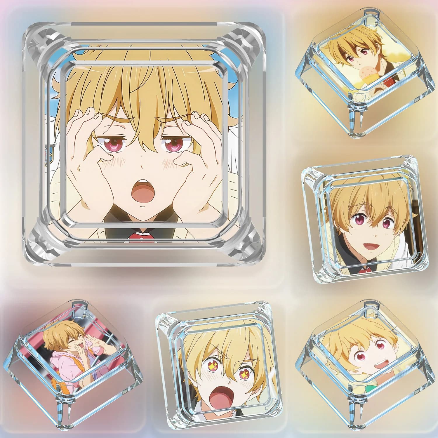 Fai da te Self Madehazuki Nagisa Tastiera meccanica Copritasti Tastiera meccanica ad asse trasversale Pc Copritasti personalizzati Giocattoli regalo