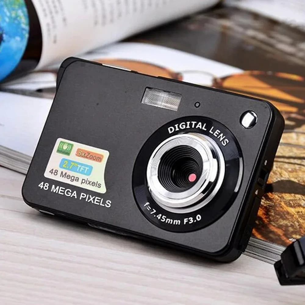 Fotocamera Digitale HD 48 MP con Videocamera Ricaricabile, Anti-Shake per Esterni, Supporto Scheda SD, Fotocamera per Bambini, Regalo per le Vacanze