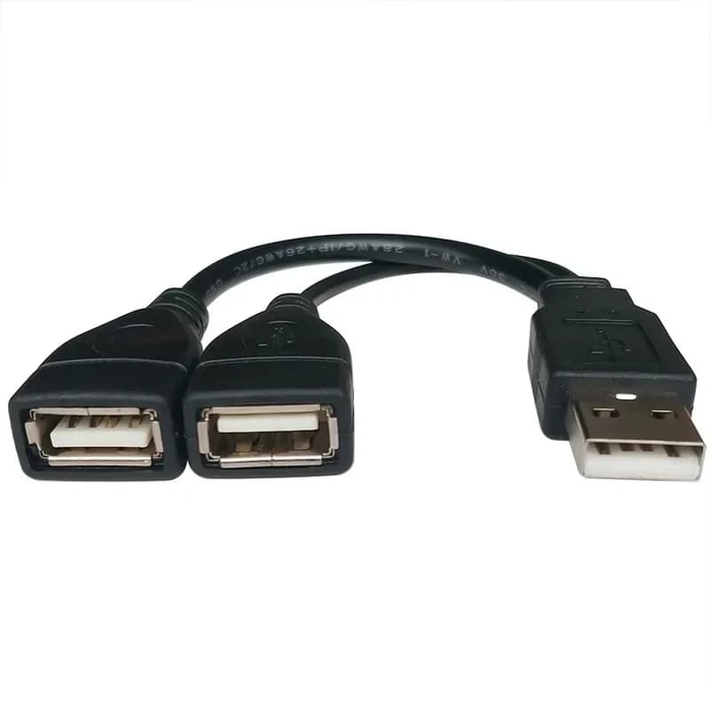 1/2/3/4/5/6pcs 1 Male Plug To 2 Female Socket USB 2.0 Extension Line Y Data Cable Power Adapter Converter Splitter USB 2.0 Cable