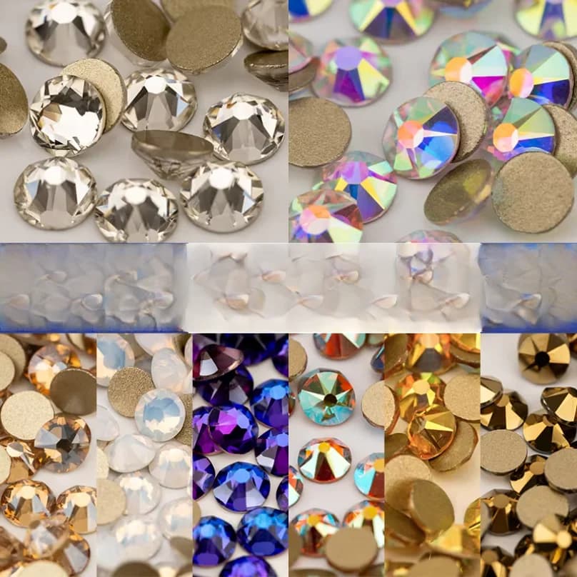 SS16-SS30 High Quality AAAAA 2088 Rhinestones Crystal Flatback 8 Big 8 Small 16cut Stones For DIY Crafts Nail Art Decoration