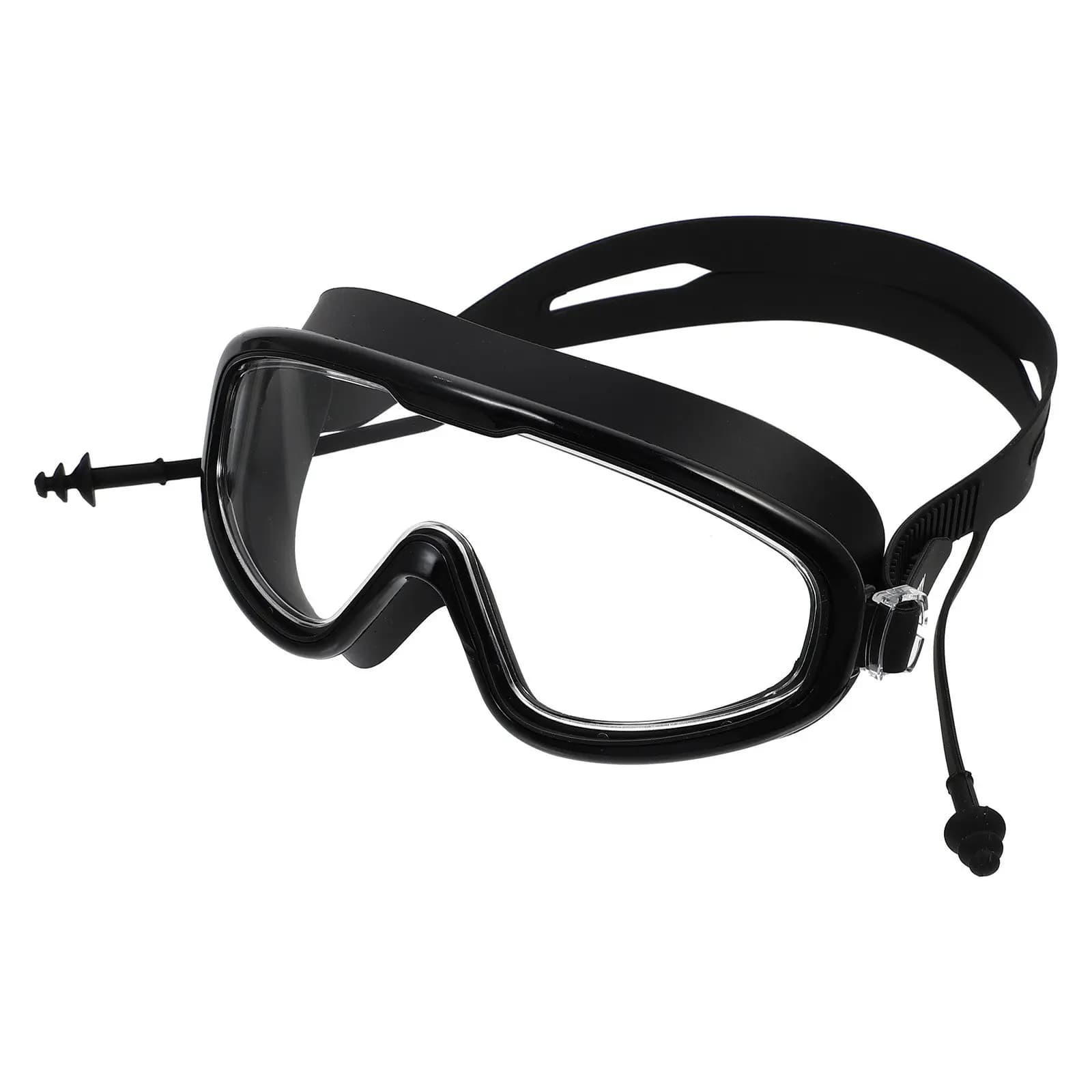 1Pair Adult Swim Goggles Swimming Glasses Anti-Fog Waterproof Clear Angle Lens Adjustable Non-Slip Strap Eye