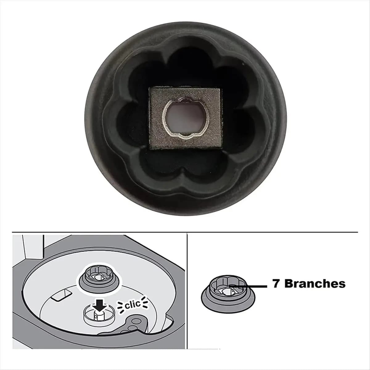 Set of 2 Wheels Motrices for 7 Lame Blender Gears for Monsieur Cuisine SKMK 1200 C2 / C3 / D4 / E5 with Joint Guide