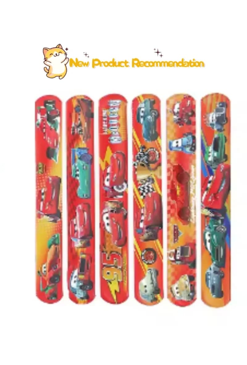 New Cars Slap Bracelets Party Favors Lightning McQueen Bracelets Birthday Party Kid Gift School Reward Party Decoration