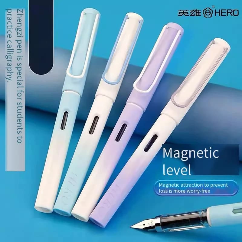 HERO P206 Magnetic Cap Gradient Fountain Pen, Calligraphy Pen