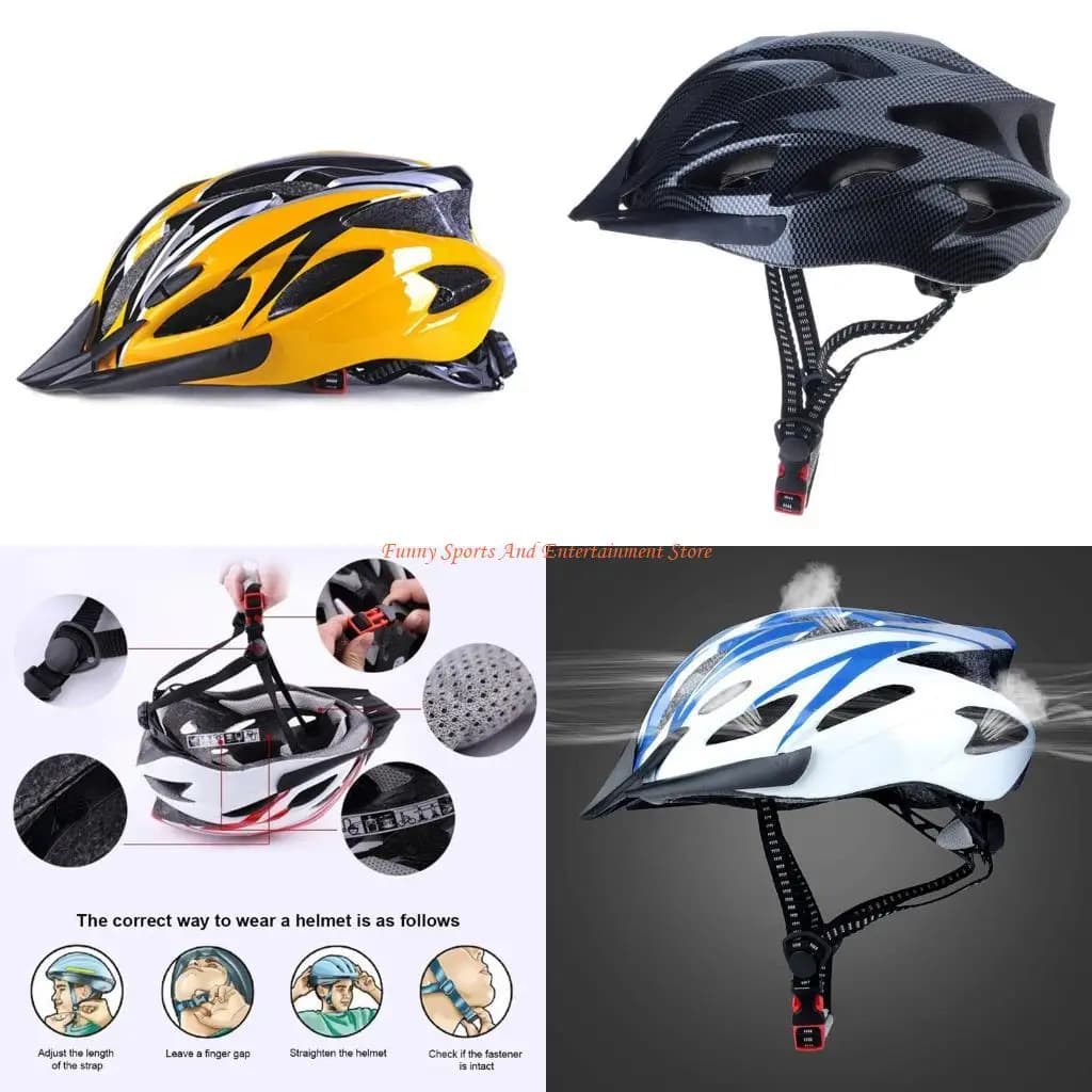 Casco per bici da montagna C4DE Bicicletta da ciclismo leggera regolabile in unico pezzo per protezione per