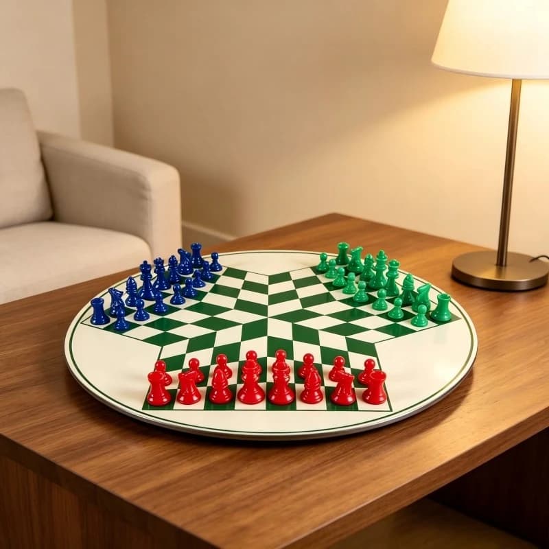Three-player Chess Set 65cm Chess Board Game PVC Chessboard King High 77mm Chess Pieces 3-Person Medieval Chesses Games Checker