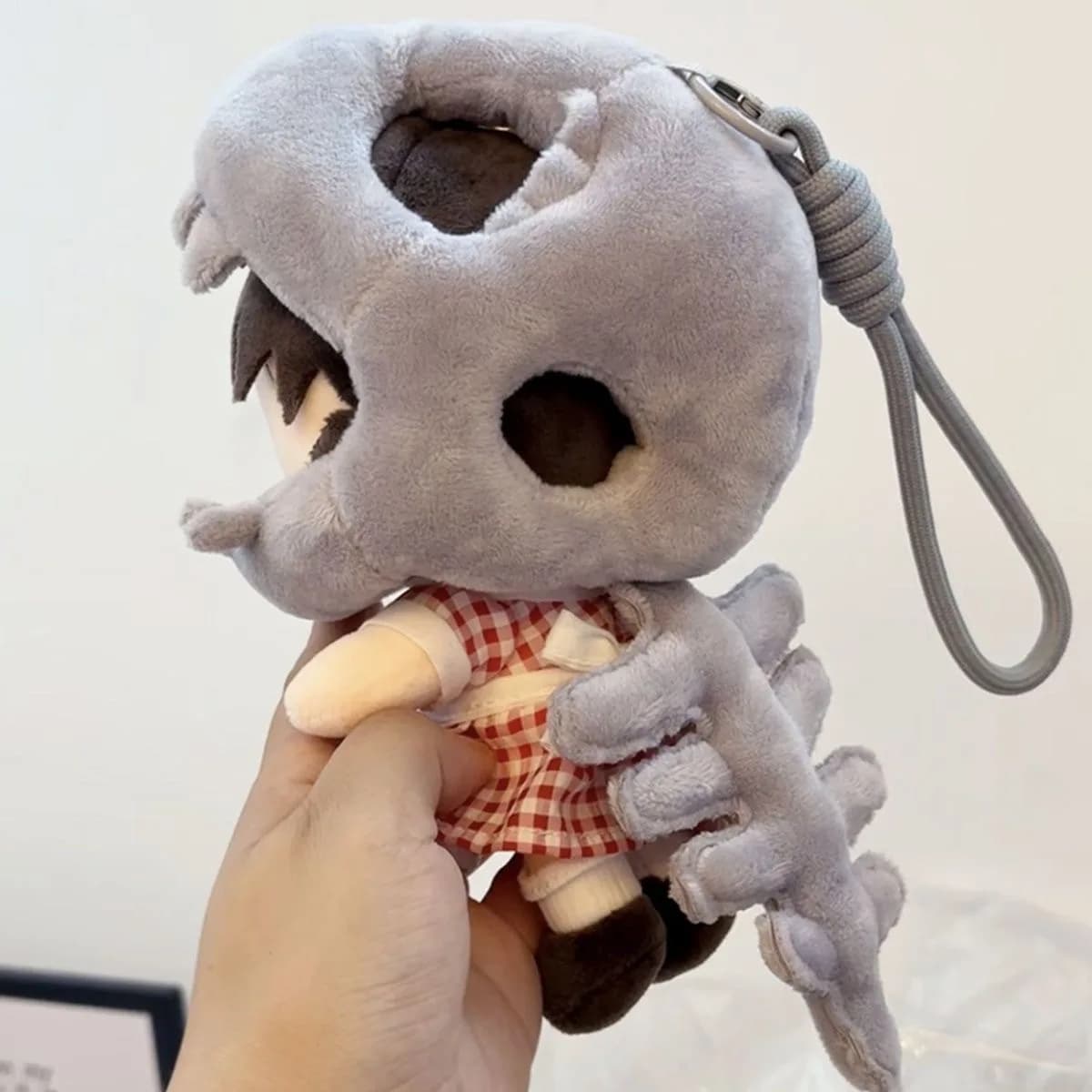 Only Clothes Cute Dinosaur Skeleton Doll Outfit Pendant Funny Dress-Up Bag Hanging Headgear Accessory Ornament Toy Gift For Fans