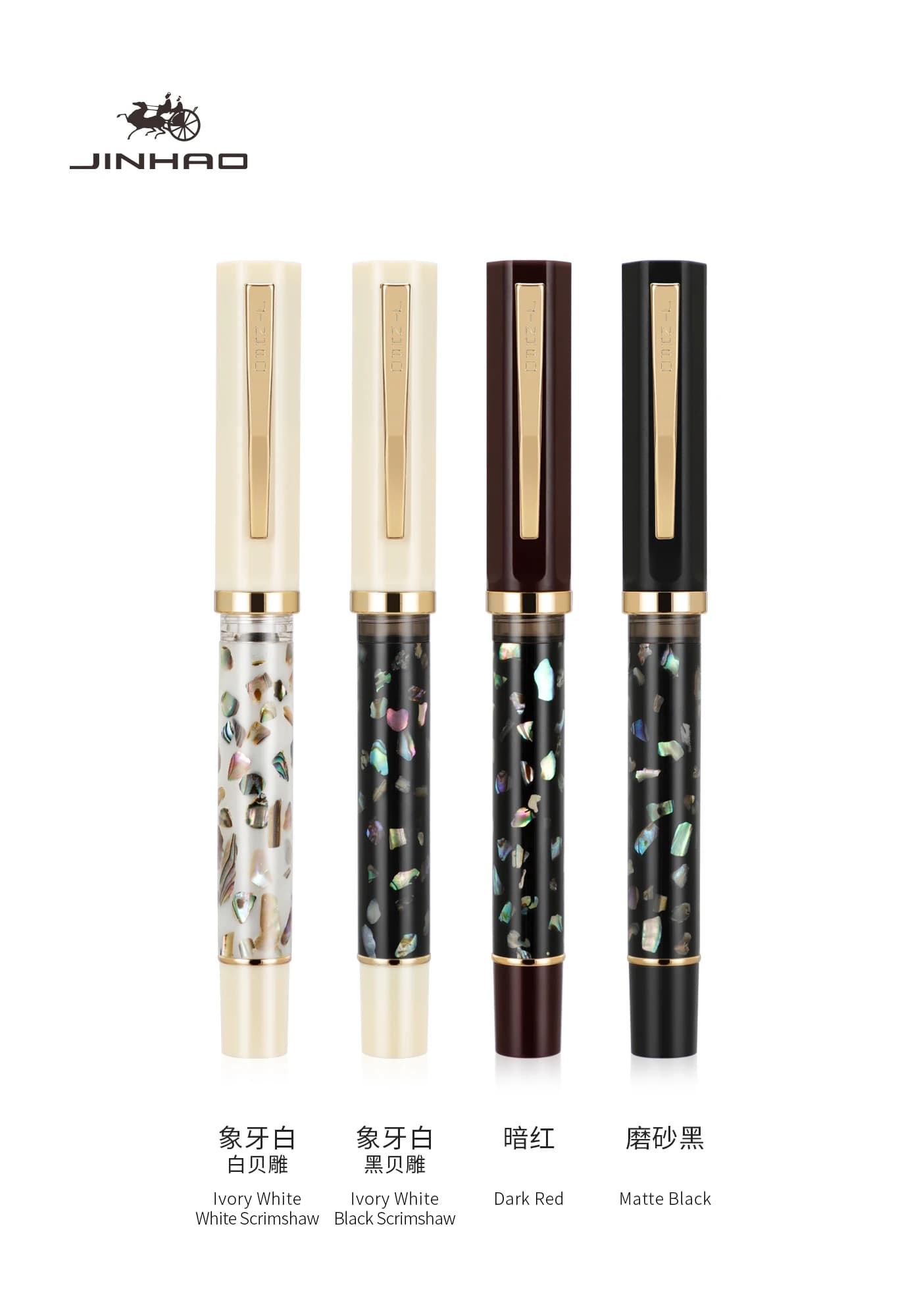 JINHAO 58 Legno / Scrimshaw Penna stilografica Studente F EF Pennino Penna a inchiostro Penna per calligrafia Cancelleria Scuola Forniture per ufficio