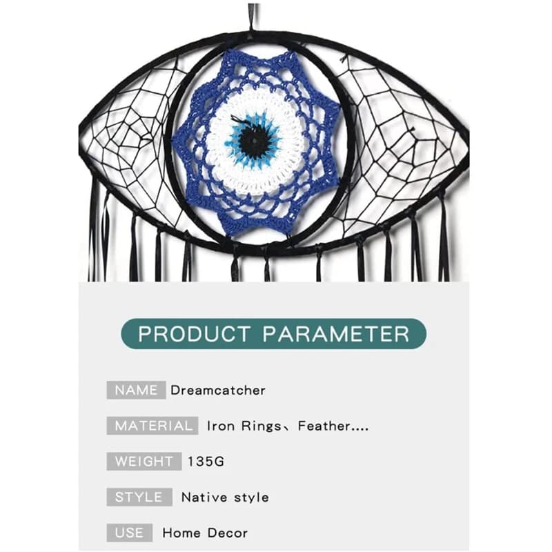 Evil Eye Dream Catchers For Bedroom Hand-Woven Macrame Dreamcatcher Wall Hanging Home Decor Good Luck Blessing Gift-AT35