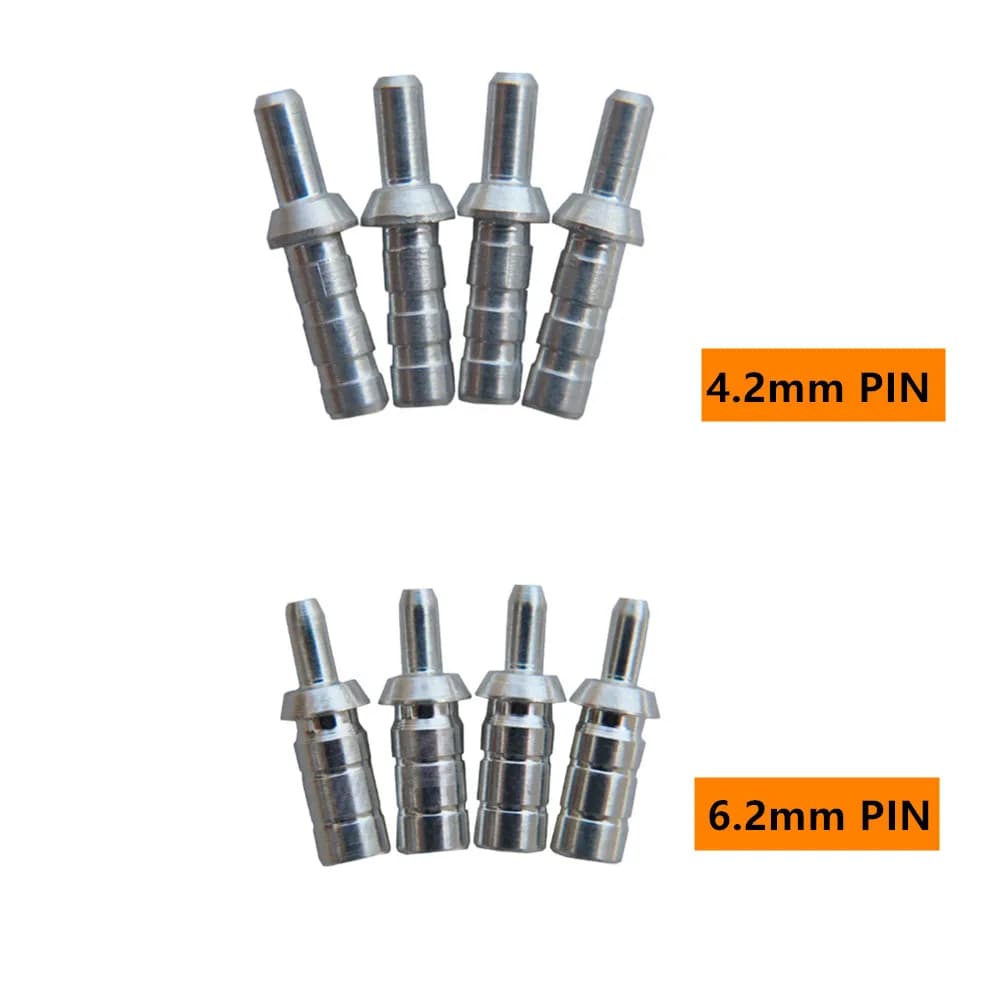 50 pz freccia in alluminio Pin ID 4.2mm 5.2mm 6.2mm per freccia albero freccia cocca composto arco ricurvo frecce tiro con l'arco