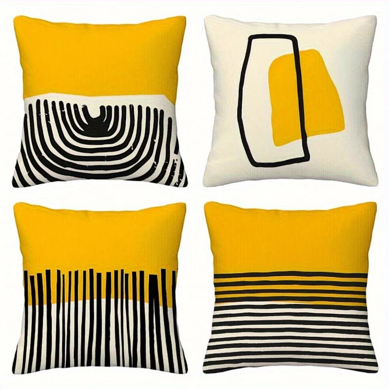 Home Decorations Pillow Cover with Abstract Geometric Pattern Pillow Sheet with Pattern Suitable for Sofa, Bedroom, Car