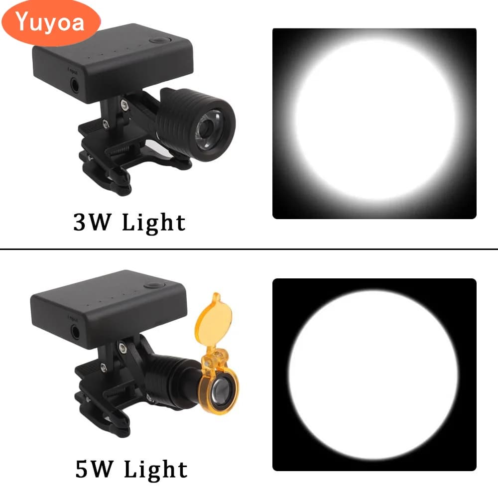 3W/5W Faro Senza Fili Lab Lente di Ingrandimento Medica Ingrandimento Binoculare Portatile Per Lenti Dentali Con Luce Strumento di Odontoiatria