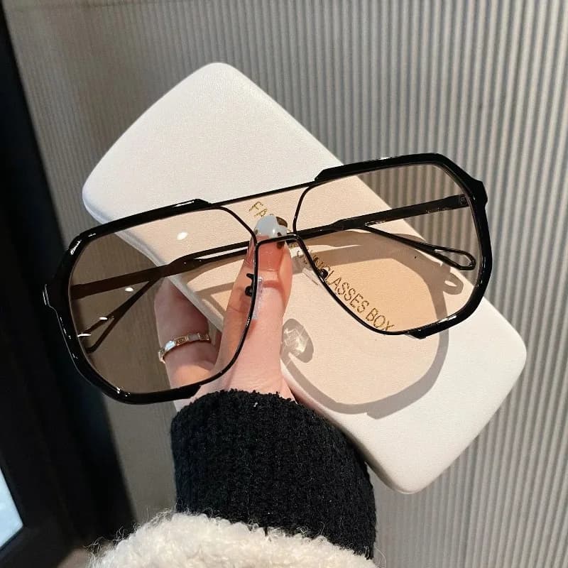 Occhiali da Sole Oversize Donna, Nuovi Occhiali da Sole Unici Monopezzo alla Moda per Uomo, Occhiali Punk UV400, Occhiali da Sole Femminili di Tendenza UV400
