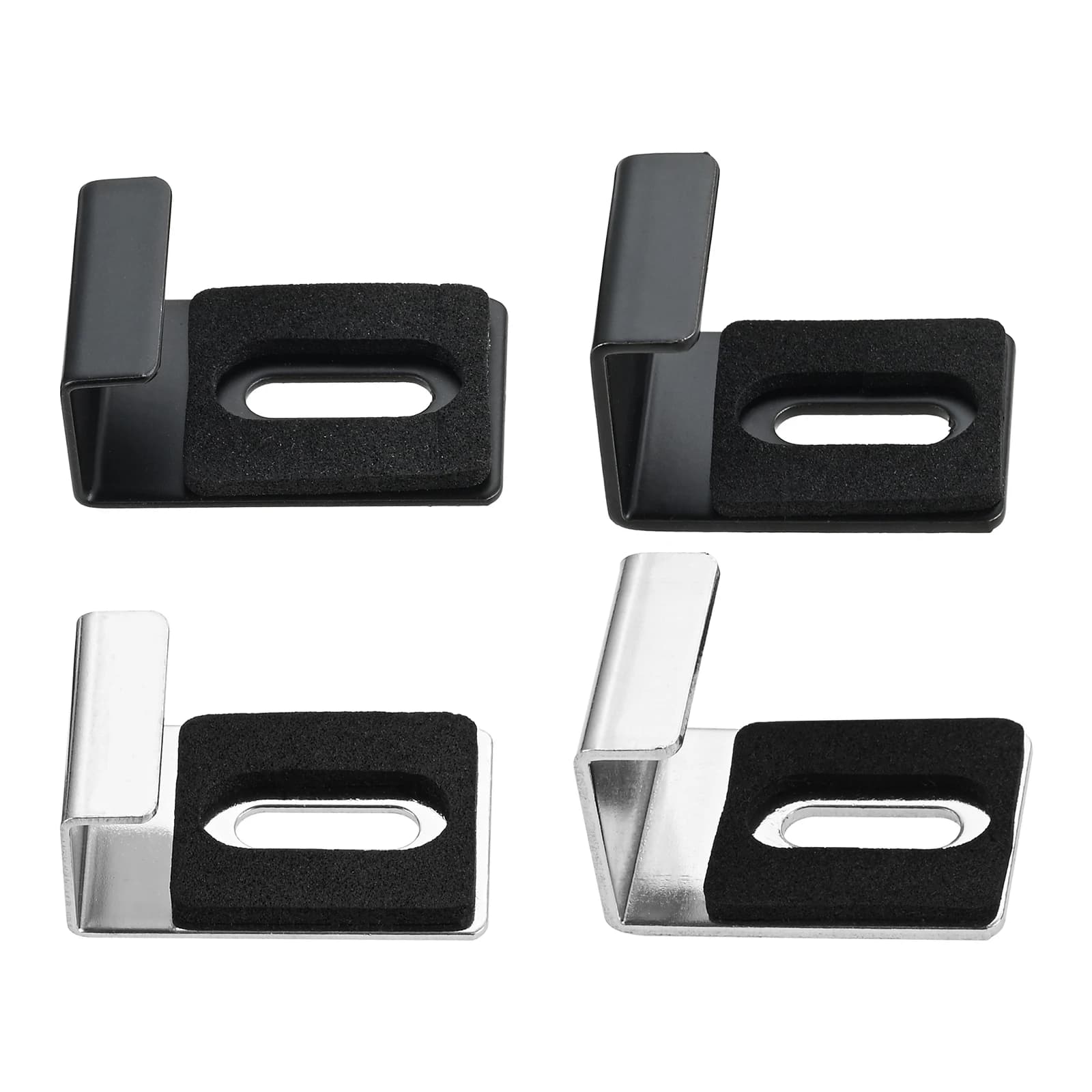 Supporto per clip per specchio in metallo da 4 pezzi per gancio per montaggio a parete per specchio senza cornice per esposizioni di piastrelle, cornice per specchio, hardware per appendere