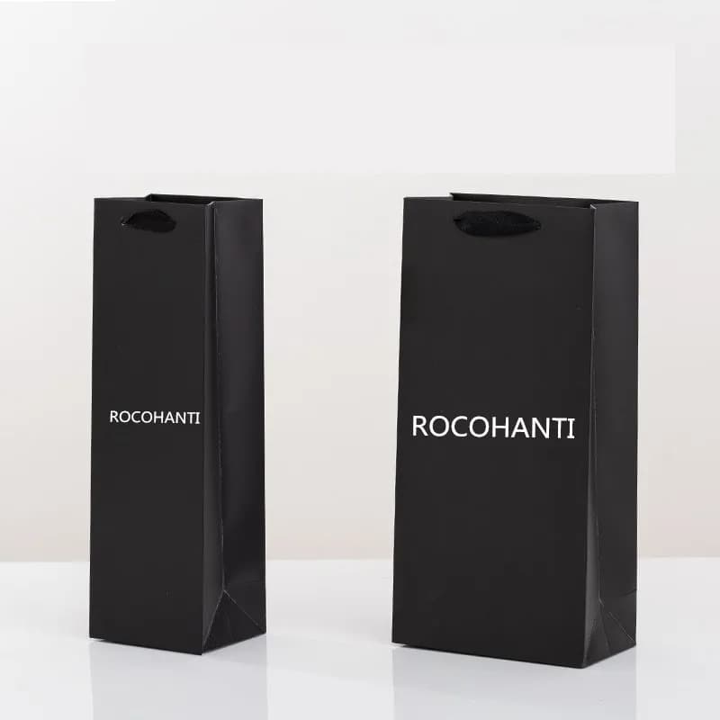 Confezione da 50 Pezzi Scatole Regalo di Lusso Personalizzate per Vino Set di Imballaggio in Cartone Ondulato per Bottiglie di Vetro con Sacchetti di Carta