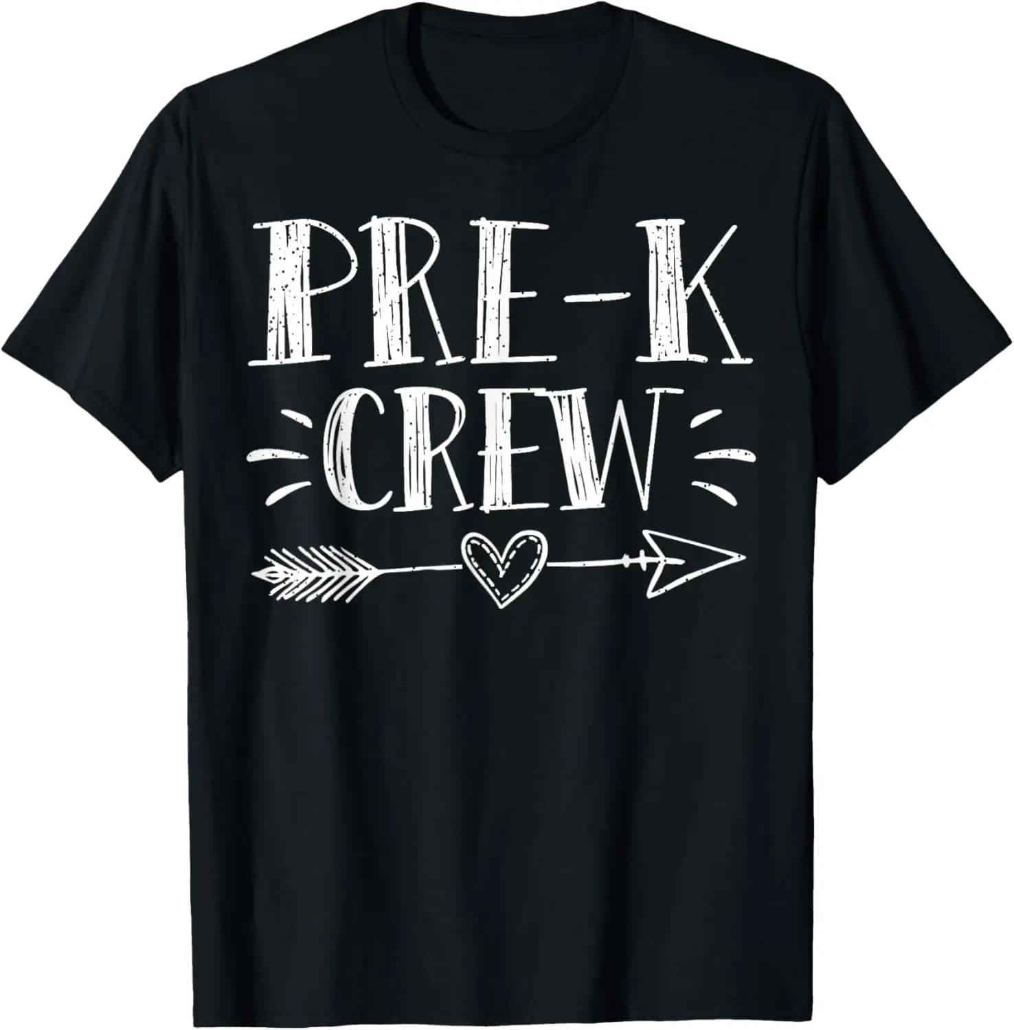 Crew 1St Day Of School Pre-K Teacher Team T-Shirt Summer short-sleeved breathable sweat-wicking versatile fashion T-shirt for back-to-school season, unisex, Y2K Creative, Comfortable, Soft, Breathable, Round Neck, Cute