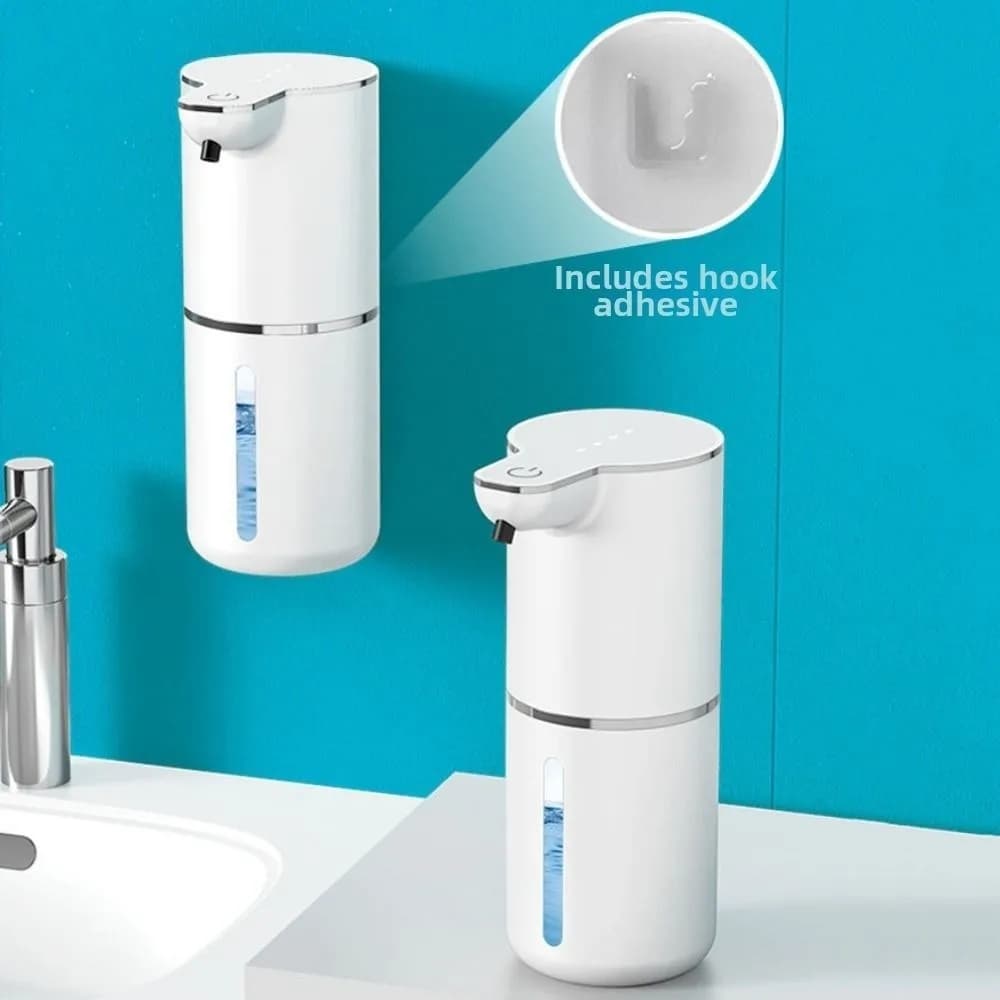 Dispenser di Sapone Automatico 350ML Senza Contatto con 4 Livelli di Regolazione, Dispenser di Sapone Schiumogeno con Sensore a Infrarossi Impermeabile