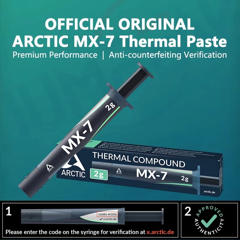 Original ARCTIC AC MX-7 Thermal Paste Heat Conduction Compound Silicone Grease For Computer PC Laptop CPU GPU Video Card Chips