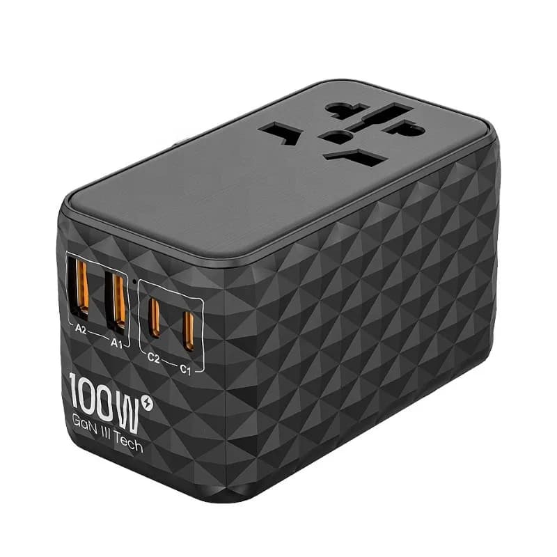 EU,US, UK, Australia Standard 10A 4 sockets 2 Type C ports 2 USB ports, international universal travel adapter charging